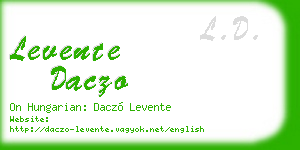 levente daczo business card