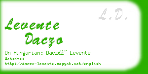 levente daczo business card